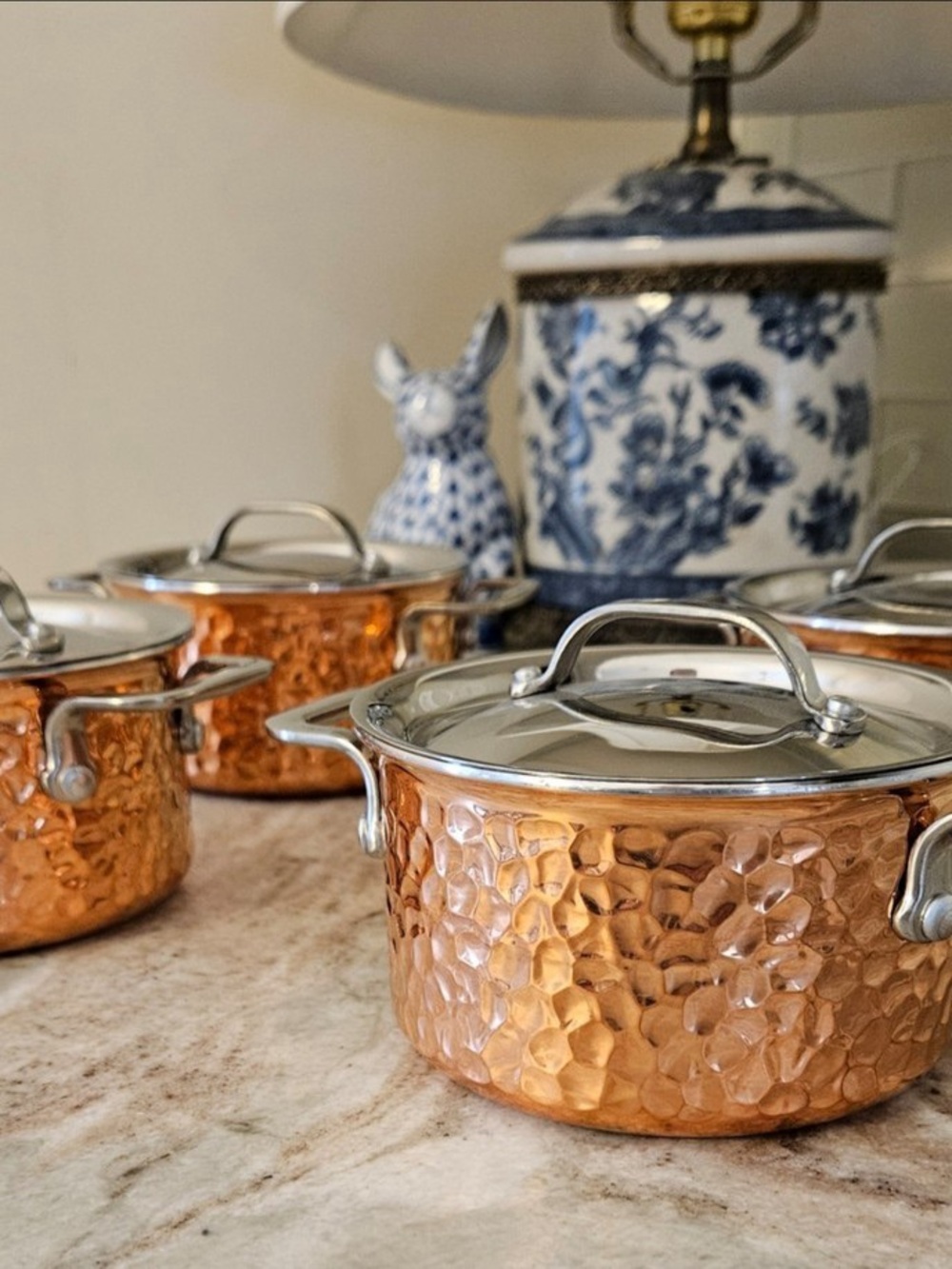 Williams Sonoma Mini Copper Cocottes, Set of 4